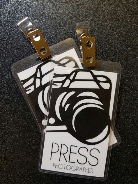 I was asked to create a "press pass" for an upcoming school event. Using a few design elements from my Silhouette, this is what I came up with. Media Pass Design, Press Pass Aesthetic, Press Pass Design, School Events Aesthetic, High School Yearbook Themes, Journalism Aesthetic, Yearbook Club, Teaching Yearbook, Yearbook Class