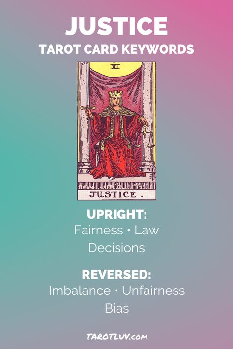 Justice Tarot Card Keywords - Upright and Reversed Justice Card Tarot, Justice Tarot Card Meaning, Justice Tarot Card, Linestrider Tarot, Justice Tarot, Astro Tarot, Card Meanings, Relationship Conflict, Astrology Tarot