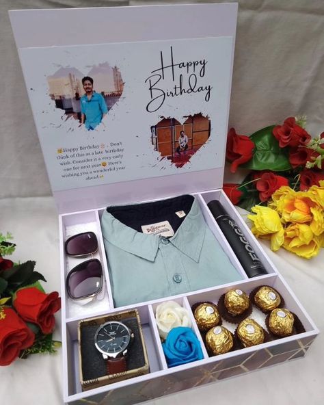 Shirt box hamper 👔❤️ #hampers #shirthamper #shirtboxhamper #combo #combooffer Birthday Hamper For Husband, Gift Boxes For Men Diy, Shirt Hamper Box Ideas, Shirt Gift Box Ideas, Shirt Box Gift Hamper, Birthday Hampers For Him, Shirt Hamper, Husband Birthday Gift Ideas, Gifts For Husband Birthday