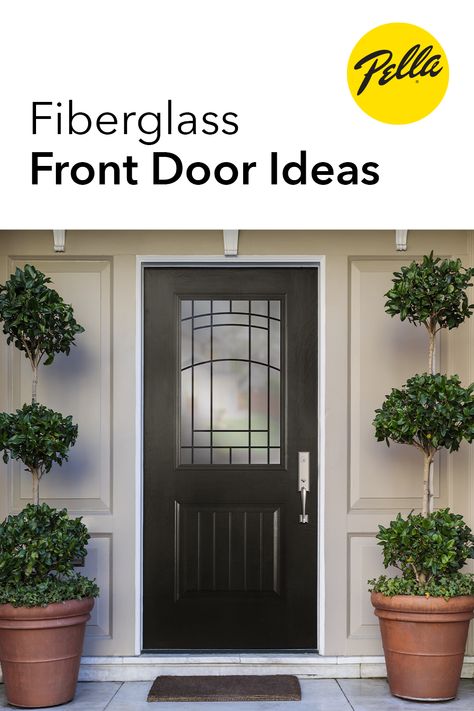 If part of your spring refresh includes replacing your front door, look no further than Pella. Fiberglass front doors are a durable option with enduring beauty. Pella Doors Front Entry, Replace Glass In Front Door, Pella Doors Front Entry Black, Fiberglass Exterior Doors With Sidelights, Jeld Wen Doors Exterior Front Entry, Front Door Replacement, Outside Light Fixtures, Fiberglass Front Doors, Pella Doors