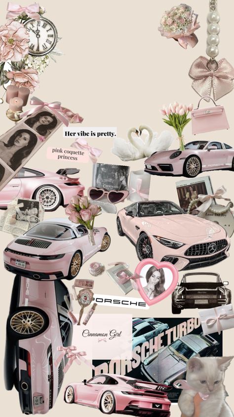 Pinky Wallpaper, Porche Car, Pink Mustang, Porsche Wallpaper, Mustang Wallpaper, Cute Home Screen Wallpaper, Cute Home Screens, Bad Girl Wallpaper, Cartoon Profile Pictures