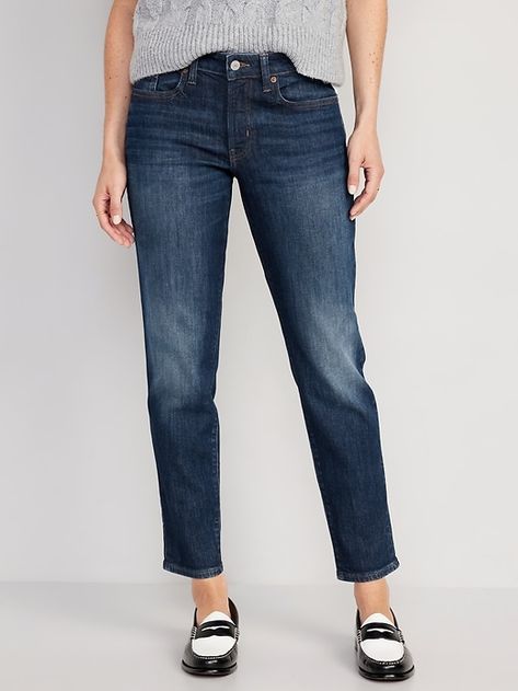 Mid-Rise OG Straight Ankle Jeans for Women | Old Navy Ankle Jeans Outfit, Plus Size Black Jeans, 60 Year Old Woman, Plus Size 20, Straight Ankle Jeans, Size 12 Women, Middle Aged Women, Curvy Jeans, Best Jeans