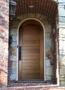 Round Top Single Door,Round Top Single Door - Collections - Exterior Doors Round Top Door, Santa Monica Houses, Arched Entry Doors, Entrance Wood Door, Style Entryway, House Main Door, Entryway Door, Single Door Design, Patio Steps