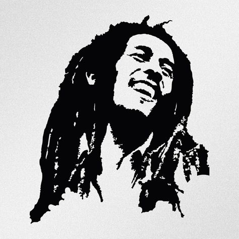 Bob Marley Dibujo, Bob Marley Portrait, Bob Marley Tattoo, Bob Marley Painting, Bob Marley Art, Giraffe Wall Art, Oracal Vinyl, Kids Wall Decals, Die Cut Sticker