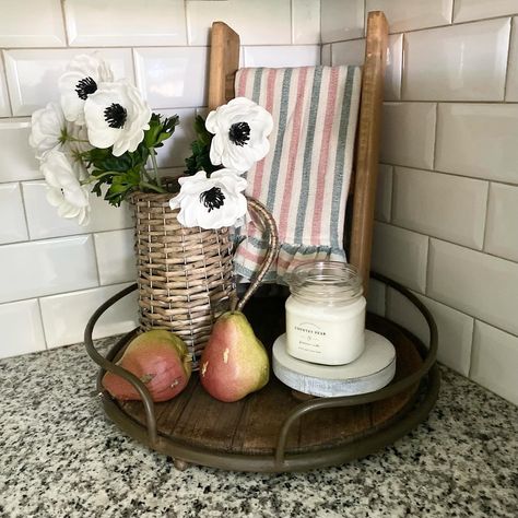 New drop! Mini Tea Towel Ladders are available in Distressed White, Distressed Black & Natural! 🙌🏼 Only at 👉🏼www.decorbyamanda.com Small Ladder Decor Ideas Kitchen, Kitchen Countertop Decor Farmhouse, Mini Ladder Decor Ideas Kitchen, Countertop Ladder, Breakfast Bar Decor Ideas, Small Ladder Decor Ideas, Mini Ladder Decor Ideas, Kitchen Ladder Decor, Mini Ladder Decor