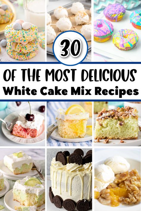 What To Do With White Cake Mix Dessert Recipes, Desserts With Vanilla Cake Mix Boxes, Duncan Hines White Cake Mix Recipes, Betty Crocker White Cake Mix Recipes, White Cake Mix Add Ins, Vanilla Cake Box Mix Recipes, Box Vanilla Cake Mix Recipes, White Box Cake Mix Recipes Ideas, Things To Do With Cake Mix Boxes