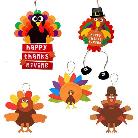 Thankful Crafts, Turkey Handprint Craft, Paper Turkey, Fun Thanksgiving Crafts, Thankful Turkey, Thanksgiving Turkey Craft, Door Hanging Decorations, Fall Arts And Crafts, Turkey Crafts