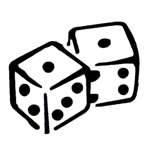 Dice Good Luck Dice Tattoo, Small Stencil Designs, Easy Tattoo Ideas To Draw, Tattoo Easy Design, Tattoo Designs Easy To Draw, Dice Stick And Poke, Dice Drawing Easy, Easy Practice Tattoos, Vintage Dice Illustration