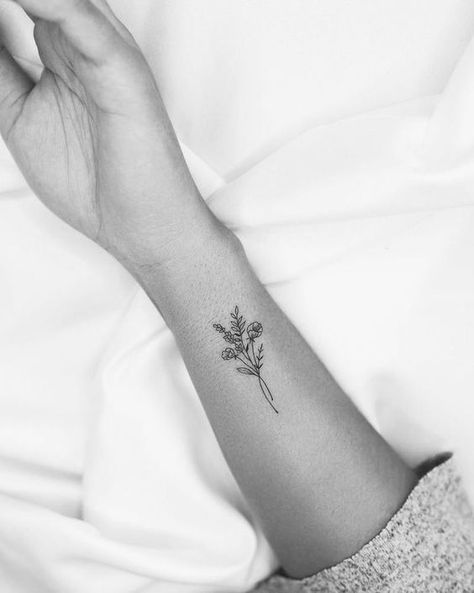 Pin by kemper on tats | Petite tattoos, Discreet tattoos, Tattoos #tattoo #tattooideasformomswithkids #tattooideas #tattooinspiration #tattoominimalist Aesthetic Wrist Tattoos, Fine Line Flower Tattoo Ribs, Flower On Wrist Tattoo, Small Flower Wrist Tattoo, Calmness Tattoo, Small Flower Tattoo Placement, Wrist Floral Tattoo, Small Flower Tattoos On Wrist, Simple Arm Tattoos For Women