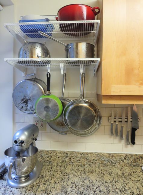 elfa shelves for awkward kitchen corner by laura cattano. http://theorderobsessed.com/2013/10/19/5663/ Awkward Kitchen, Elfa Shelving, Dish Organization, Organization Pantry, Contemporary Loft, Office Shelving, Maker Space, Kitchen Organization Pantry, Home Storage Solutions