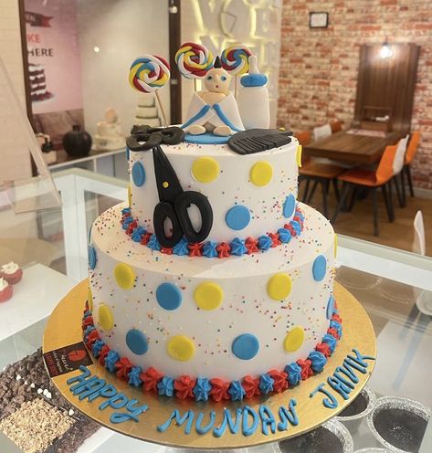 Mundan Cake Designs, Mundan Ceremony, 1st Haircut, Baby Event, 7th Heaven, 1st Bday, Baby Photoshoot, Cake Designs, Cake Toppers