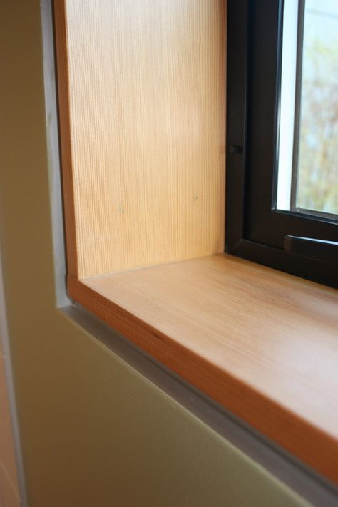 Window reveal detail | H2D Architecture + Design Blog Reveal Baseboard, Window Trim Ideas Interior, Modern Window Trim, Recessed Window, Window Jamb, Interior Window Trim, Window Reveal, Baseboard Trim, Door Jamb