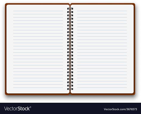 Open notebook Royalty Free Vector Image - VectorStock Open Notebook Png, Create Notebook, Open Notebook, Powerpoint Background Templates, Video Design Youtube, Notebook Pages, Notebook Templates, Braces Colors, Powerpoint Background Design