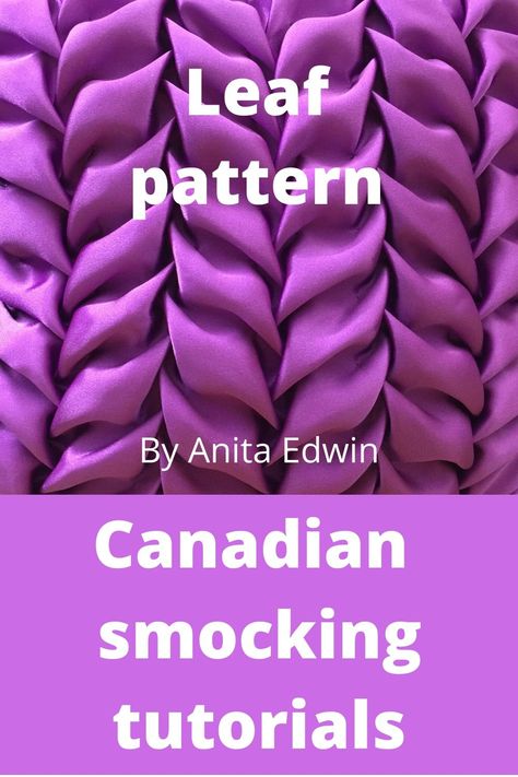 This video shows how you can sew this cushion cover using Canadian smocking technique. The pattern shown in this video is leaf pattern. The videos shows the method in easy to follow steps.   Fabric used is Satin. All measurements are given in detail in the video. The finished size of the cushion cover is 16 inches by 16 inches.  Following these simple steps, you can make them in any size. Tela, Couture, Smocking Tutorial Step By Step, Smocking Patterns Step By Step, Canadian Smocking Patterns, Fabric Manupilation Techniques Easy, Smocking Patterns Tutorials, Draping Techniques Tutorials, Recycling Textiles