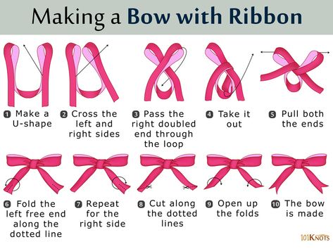 Bow With Ribbon, Simpul Dasi, Making Bows, How To Tie Ribbon, Bows Diy Ribbon, Seni Dan Kraf, Bow Tutorial, How To Make Ribbon, Ribbon Hair