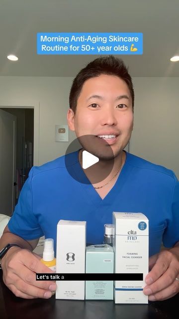 Dr. Daniel Sugai, MD, FAAD on Instagram: "Morning Skincare Routine for my friends out there in their 50s and up!   Retinol during the day is possible if the product contains a photostable form. Always be sure to moisturize and use sunscreen after applying an eye cream! Products mentioned:  ✅LRP Toleriane Hydrating cleanser ✅SkinCeuticals CE Ferulic ✅RoC Retinol eye cream ✅OneSkin Face ✅Kiehl’s Better Screen UV serum   #antiagingskincare #skincareroutine #drsugaiskincare #skincareproducts #eyewrinkles #eyecream #morningskincareroutine #igskincare #wrinkletreatment" Eye Cream Products, Retinol Skincare Routine, Retinal Serum, Ce Ferulic, Roc Retinol, Retinol Skincare, Use Sunscreen, Morning Skincare Routine, Anti Aging Skincare Routine