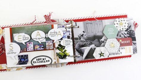 December Daily Ideas Inspiration, Christmas Mini Albums, Ali Edwards Design, Daily Ideas, Christmas December, Advent For Kids, Ali Edwards, Wood Stamp, Christmas Scrapbook