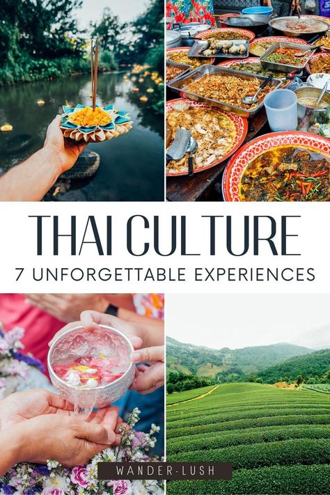 7 ways to experience the beauty of Thai culture – the best cultural activities in Thailand, from food and cooking to visiting local markets and festivals. Thailand Restaurant, Thailand Festivals, Thailand Activities, Koh Samui Beach, Thailand Vacation, Thailand Adventure, Thailand Backpacking, Thailand Travel Tips, Thailand Travel Guide