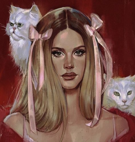 Lana Honeymoon, Draw Cats, Lana Del Rey Art, Lana Del Rey Love, Lana Del Rey Vinyl, Instagram Queen, Illustration Portrait, Lost Hope, Ethereal Art