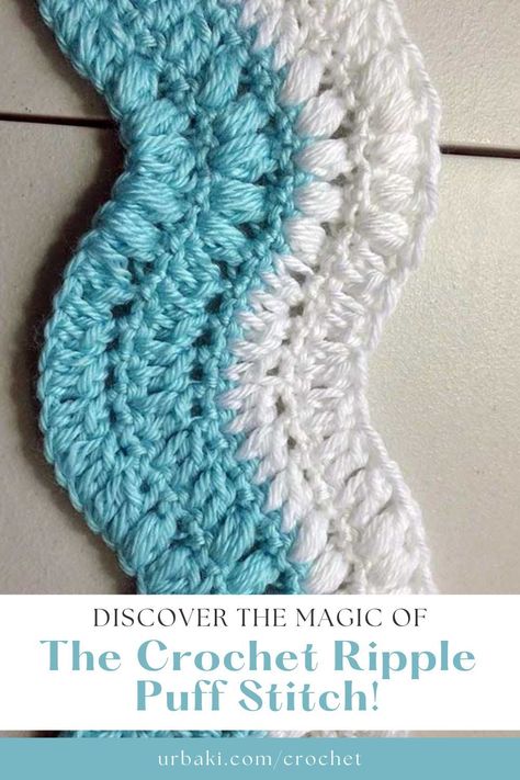 Prepare to be spellbound by the mesmerizing beauty of the Crochet Ripple Puff Stitch! Dive into a world of textured elegance as we guide you through the art of creating stunning ripple patterns that are sure to leave a lasting impression. With the enchanting addition of puff stitches, your crochet projects will come to life with a captivating depth and an irresistible touch. Whether you aspire to craft a cozy blanket that wraps you in warmth or a decorative afghan that adds charm to your... For The Love Of Texture Afghan Free Pattern, How To Do Ripple Crochet, Crochet Granny Ripple Blanket, Puff Crochet Stitch, Caron Cloud Cakes Patterns, Crochet Puff Quilt, Ripple Crochet Pattern Free, Puff Stitch Crochet Blanket, Cotton Blanket Crochet