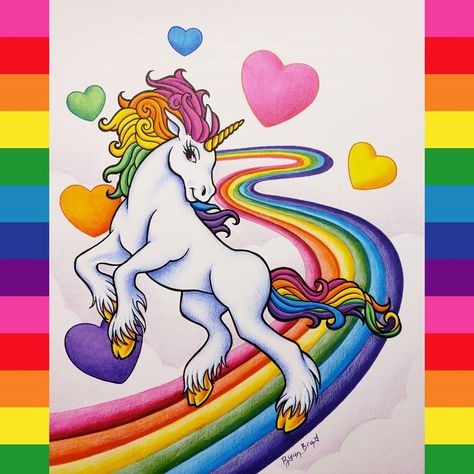 Colorful and loving unicorn drawing for kids. #unicorndrawing #unicornsketch #unicorn #unicornpainting Rainbow Unicorn Drawing, Unicorn Drawing Sketches, Unicorn Drawing For Kids, Unicorn Character Design, Unicorn Art Drawing, Unicorn Drawings, Love Birds Drawing, Draw A Unicorn, Unicorn Sketch