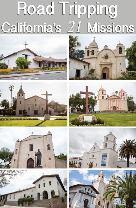 Interested in visiting the 21 California missions? Check out this guide that shows you how to visit them all in 7 days and what to expect while at each one. It is a fantastic road trip along El Camino Real. #california #travel #photography #hiking #bucketlist #food #roadtrip #travelblog #adventure California Missions Project, Mission Report, Alta California, Santa Barbara Mission, Alpine Loop, Photography Hiking, Mission Projects, Ca History, California Missions