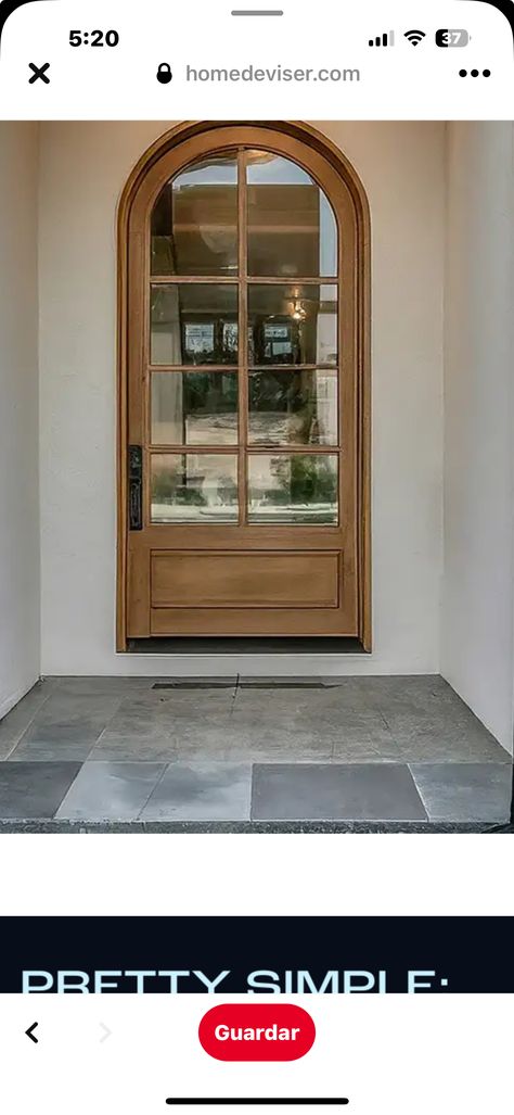 Spanish Front Door, Front Door Wood, House Front Door, Glass Front Door, Spanish House, House Front, Front Door, Wood, Glass