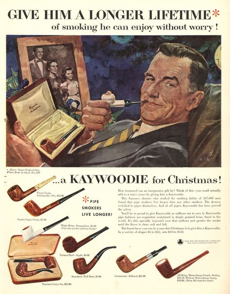 Vintage Pipe and Tobacco Ads - Album on Imgur Cigars, Vintage Ads, Estate Pipes, Vintage Pipes, Pipes And Cigars, Christmas Ad, Old Ads, Live Long, Vintage Advertisements