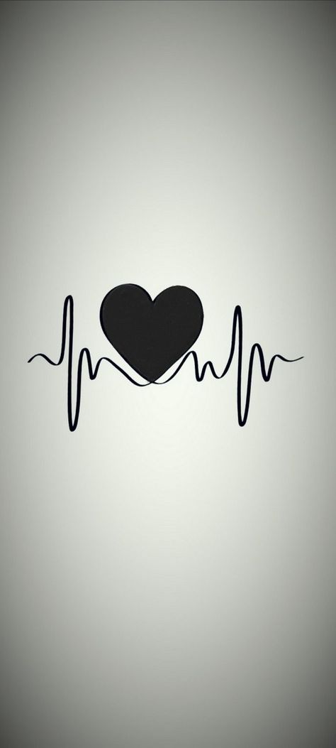 Heart Beat Wallpaper, Heartbeats Wallpaper, Beat Wallpaper, Plain Black Wallpaper, Beats Wallpaper, Couples Tattoos, Heartbeat Tattoo, Phone Screen Wallpaper, Black Phone Wallpaper