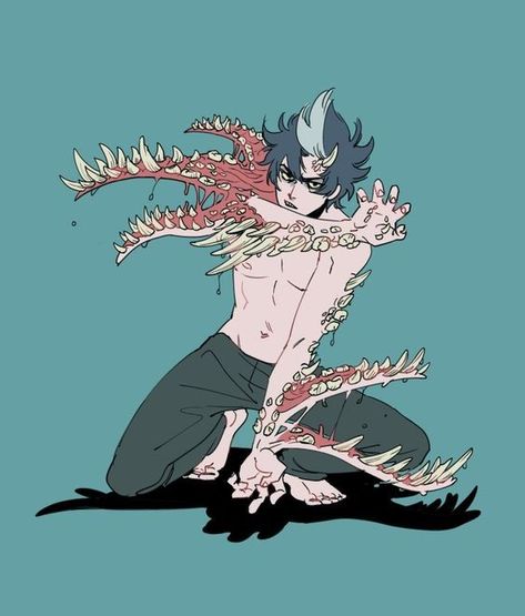 Mutant Oc Art, Fleshwarp Character Art, Mutant Character Design Concept Art, Monster Boy Art, Mutant Concept Art, Monster Boy Oc, Monster Oc Ideas, Monster Oc Male, Shapeshifter Art