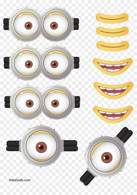 Minion Template, Photo Booth Props Template, Minion Clipart, Minion Classroom, Minions Eyes, Cupcake Wrappers Printable, Minion Birthday Invitations, Minion Face, Yellow Minion