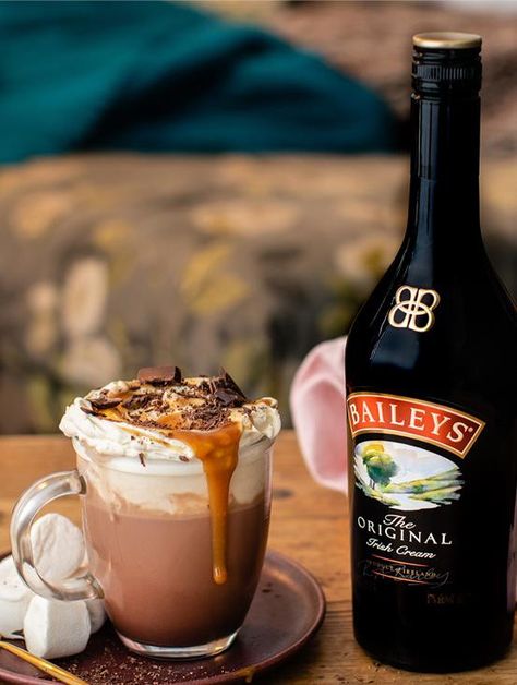 Try Our Hot Chocolate Recipe with Baileys | Baileys US Hot Chocolate Baileys, Baileys Recipes Drinks, Baileys Hot Chocolate, Baileys Drinks, Baileys Cocktails, Irish Cream Recipe, Baileys Recipes, Hot Chocolate Milk, Mocha Frappuccino