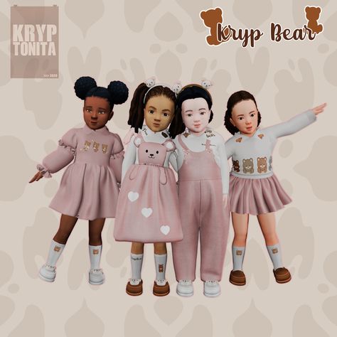 COLLECTION JUNE | Kryp Child Cc Sims 4 Patreon, Vintage Simmer Cc, Kids Cc Sims 4 Patreon, Sims 4 Cc Finds Patreon, Sims4 Cc Child Clothes, Sims 4 Cc Patreon Child, Todler Sims Cc, The Sims 4 Korean Cc, Sims 4 Cc Infant Clothes Patreon