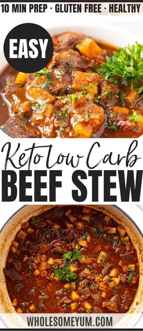 Wholesum Yum, R3 Recipes, Low Carb Beef Stew, Keto Beef Stew, Keto Soups, Keto Casseroles, Cholesterol Recipes, Easy Beef Stew, Keto Beef