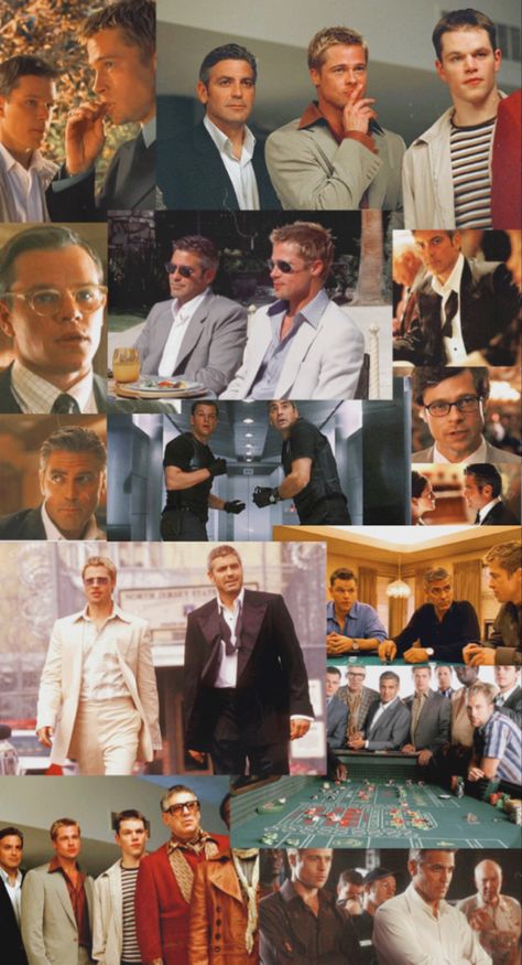 matt damon george clooney brad. pitt oceans eleven aesthetic wallpaper Ocean's 11 Aesthetic, Oceans 11 Outfits, Ocean’s Eleven Aesthetic, George Clooney Wallpaper, Oceans 11 Wallpaper, Ocean's Eleven Aesthetic, Ocean's Eleven Wallpaper, Oceans 12 Aesthetic, Eleven Aesthetic Wallpaper