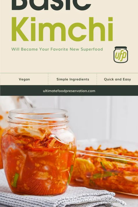 You are probably asking yourself, why make this basic kimchi? The truth is, I never knew I’d be making this traditional Korean dish at home. Now, though, I love it and can’t wait to have everyone try it. Traditional Kimchi Recipe, Kimchee Recipe, Fermenting Recipes, Fermenting Foods, Homemade Kimchi, Homemade Kombucha, Kimchi Fried Rice, Food Vegetarian, Kimchi Recipe