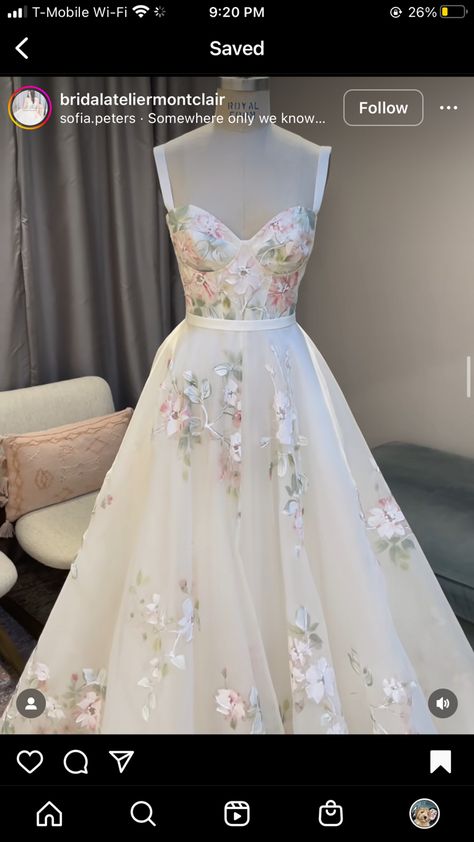 Savin London, Pale Pink Flowers, Floral Wedding Gown, Long Wedding Dress, Bridal Atelier, Timeless Wedding Dress, Unique Bride, Wedding Dresses With Flowers, Floral Wedding Dress