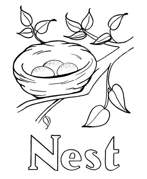 Abc Coloring Pages, Valentines Day Coloring Page, Flag Coloring Pages, Coloring Pages Inspirational, Abc Coloring, Spring Coloring Pages, Bird Coloring Pages, Pokemon Coloring Pages, Birds Nest