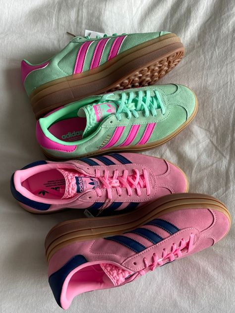 Adidas Bold, Adidas Gazelle Pink, Pink Adidas Shoes, Gazelle Bold, Bold Shoes, Green Adidas, Dr Shoes, Everyday People, Adidas Shoes Women