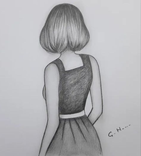 Simple Art Drawings, Simple Drawing Ideas, Art Drawing Ideas, Easy Tattoo, Sketch Simple, Poses Art, Pencil Sketches Easy, Girl Drawing Easy, Pencil Drawing Images