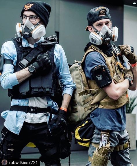 Check out @robwilkins7721 and @dayle_henley and their awesome Division cosplay. Look. Like. Follow.  #CospositiveAlliance Member, along… The Division Aesthetic, The Division Cosplay, Tactical Fashion, Tom Clancy The Division, Tactical Life, Division 2, Gas Masks, Dystopian Future, Dark Angels