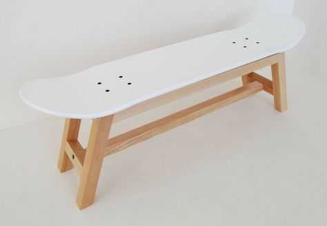 Skateboard Furniture, Teenager Bedroom Boy, Skateboarder Gifts, Dekorasi Kamar Tidur, Bench Decor, Kids Wood, Boys Bedrooms, Boy's Bedroom, Kids' Room