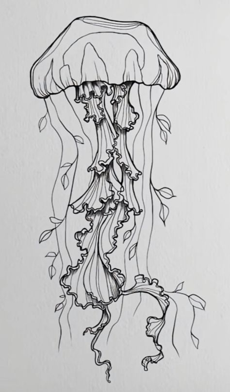 Sea Nettle Jellyfish Tattoo, Year Of The Dog Tattoo, Tattoo Sketches Unique, Uv Tattoos, Ethereal Tattoos, Tattoo Jellyfish, Neat Tattoos, Patchwork Tattoos, Jellyfish Pictures