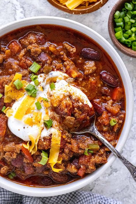 Best Homemade Chili Pinch Of Yum Chili, Best Chili With Beans, Chili Recipe Small Batch, Chili With Green Peppers, Chili Recipe Thick, The Cozy Cook Chili Recipe, Best Chili Recipe Award Winning Easy, Classic Beef Chili, Bens Chili Bowl Recipe