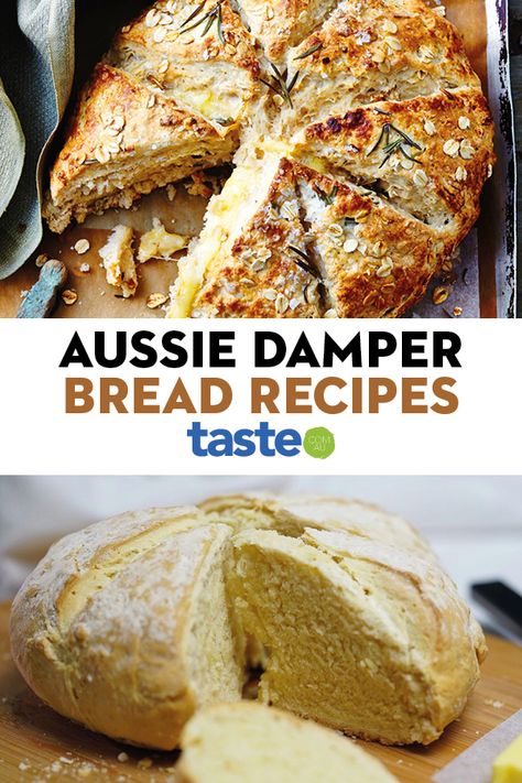 Damper Recipe Australia, Camp Oven Recipes, Damper Bread, Damper Recipe, Rolls Sandwiches, Camp Recipes, Yeast Free Breads, Recipes With Yeast, No Yeast Bread