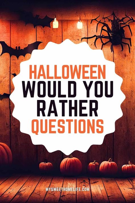 Channel the spooky spirit of Halloween with these thrilling and chilling Halloween would you rather questions. Creepy Questions To Ask, Gross Would You Rather Questions, Halloween Would You Rather Questions, Halloween Would You Rather For Adults, Fall Would You Rather Questions, Would You Rather Halloween Questions, Would You Rather Halloween, Halloween Would You Rather, Halloween This Or That Questions