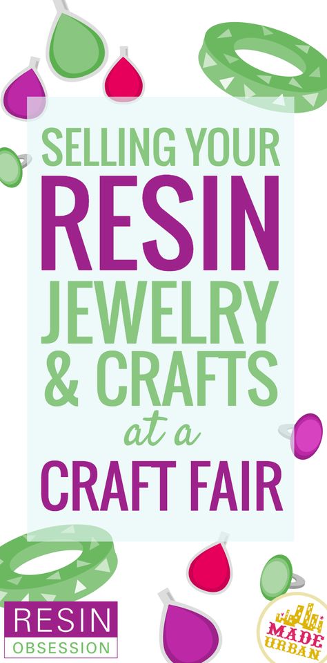 Tips for selling resin jewelry and crafts via @madeurban Buy Wholesale Jewelry, Jewelry Making Business, Craft Fair Displays, Resin Jewelry Making, Discount Jewelry, A Craft, Diy Schmuck, Craft Fair, Handmade Business