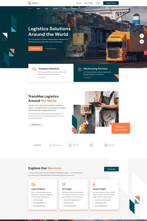 The Transmax theme is a WordPress theme designed for logistics and delivery companies. It offers a range of features to create a professional and functional website for businesses in the transportation and logistics industry. Branding Icon, Transportation Illustration, Website Branding Design, Media Office, Corporate Website Design, Transport Logistics, Technology Template, Desain Ui, Mobile App Design Inspiration