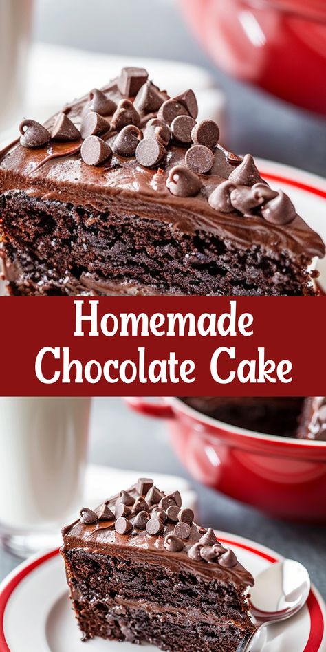 Enjoy homemade Chocolate Cake with this easy recipe. Moist, rich, and chocolatey! Best Homemade Chocolate Cake Recipe, Best Homemade Chocolate Cake, Homemade Cake Recipes Chocolate, Chocolate Buttercream Icing, Chocolate Cake From Scratch, Homemade Chocolate Cake, Rich Chocolate Cake, Best Chocolate Cake, Buttercream Icing