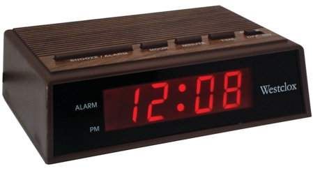 Westclox 22690 .6  Retro Wood Grain LED Alarm Clock Serving Trays Design, Jam Alarm, Large Digital Wall Clock, Led Alarm Clock, Desktop Clock, Timer Clock, Radio Alarm Clock, Radio Clock, Alarm Clocks